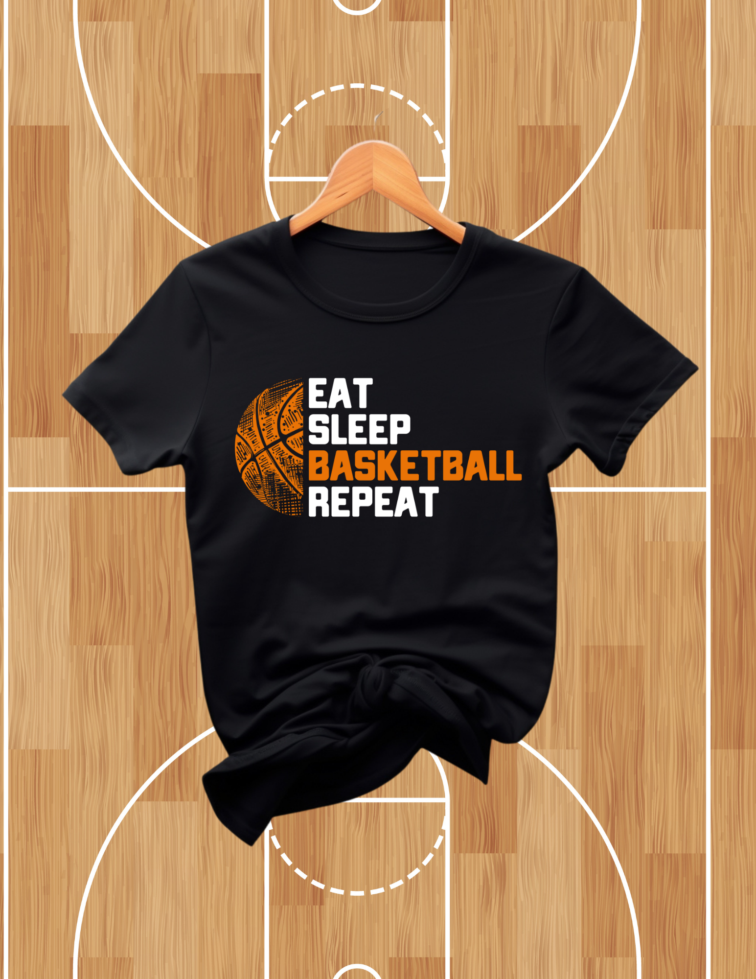Eat. Sleep. Basketball. Repeat. Unisex Tee