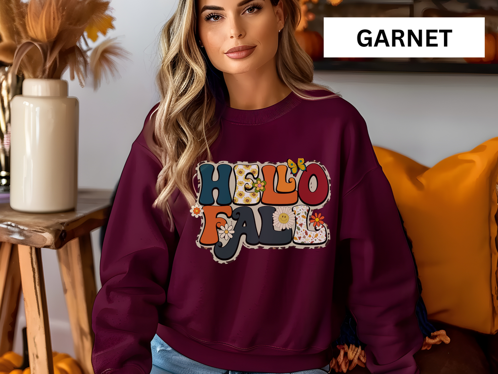 Retro Hello Fall Sweatshirt