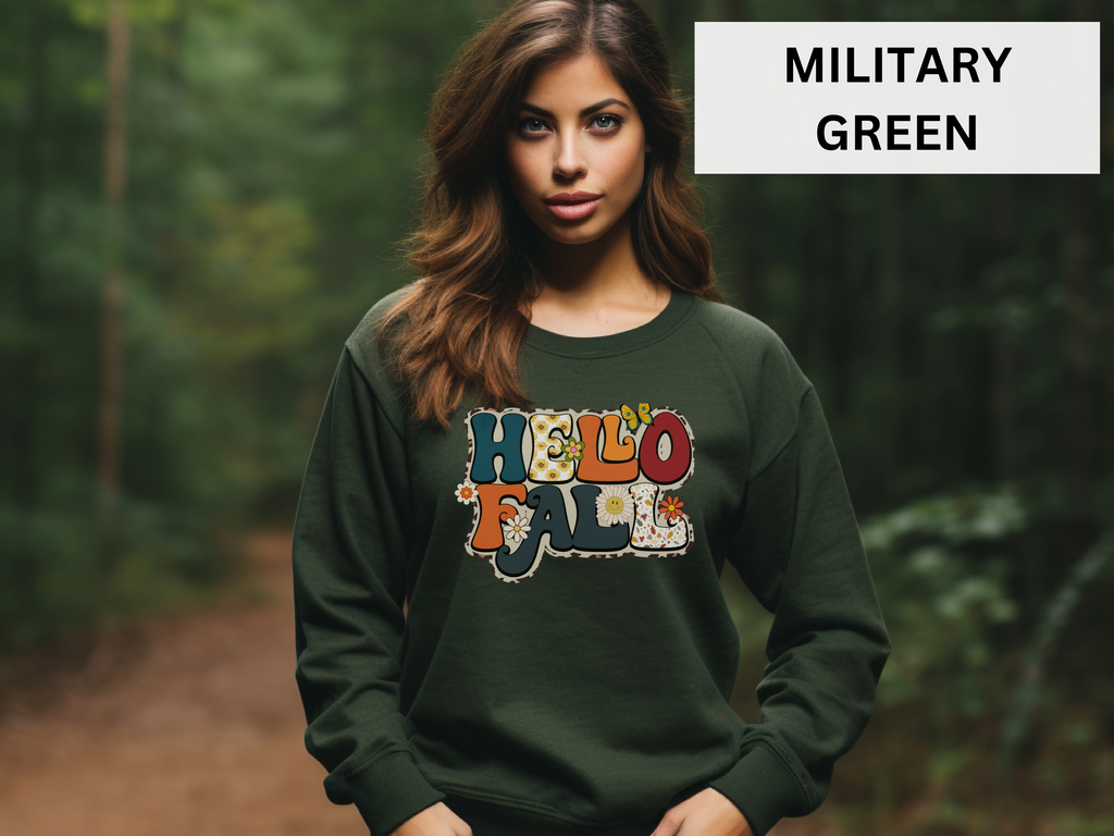 Retro Hello Fall Sweatshirt