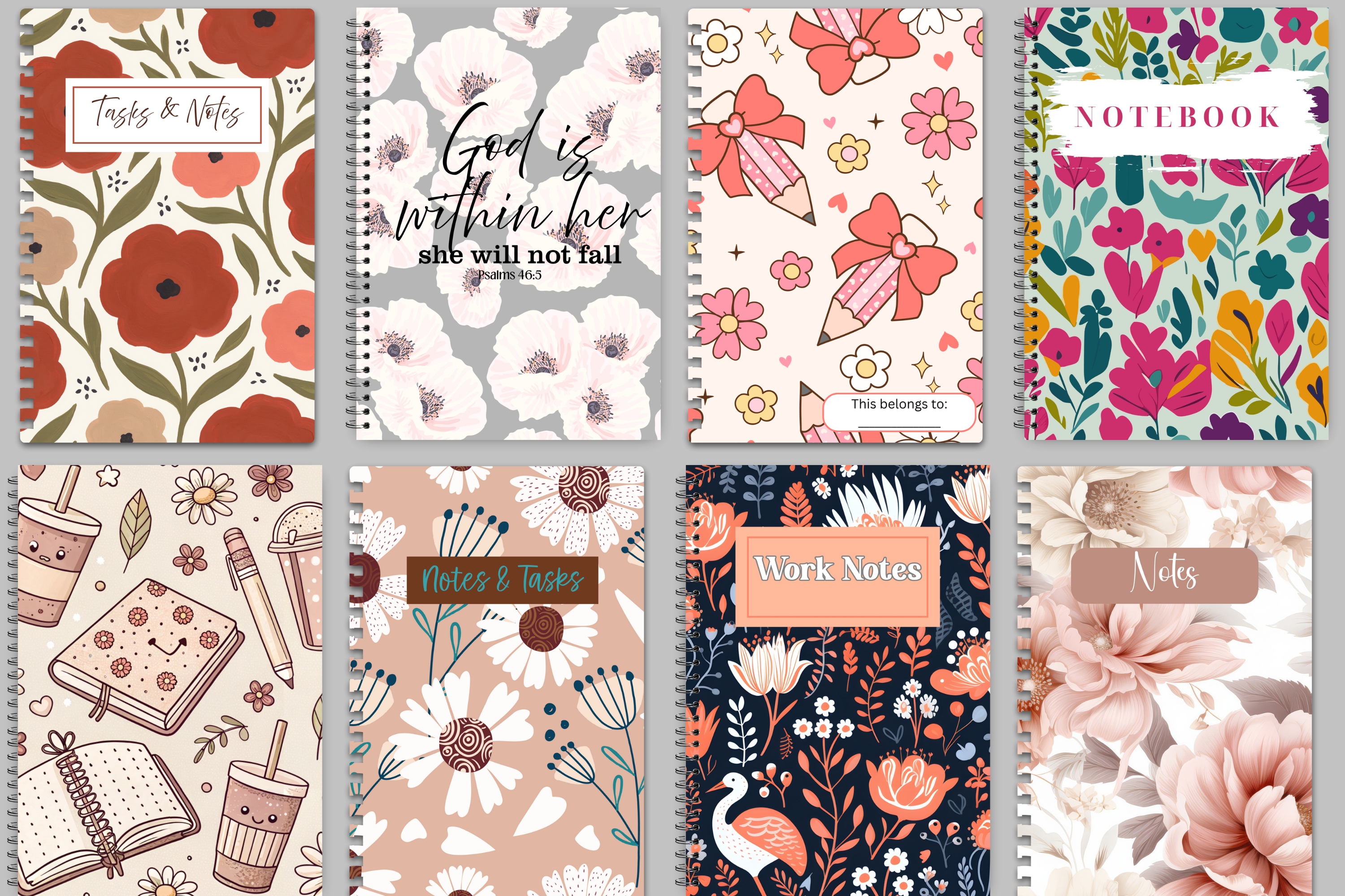 Timeless Bloom Notebook Journal/Meeting Notes