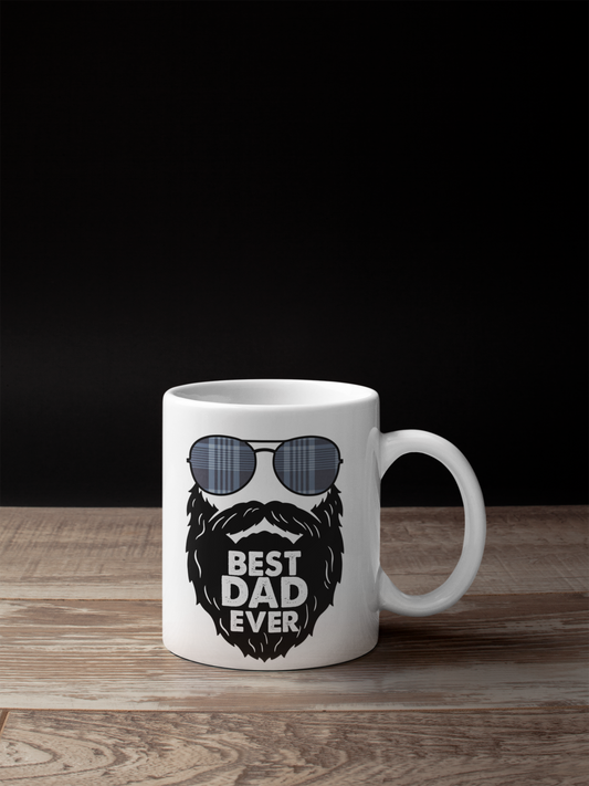 Dad beard " Best Dad Ever" Coffee Mug - 16 oz.