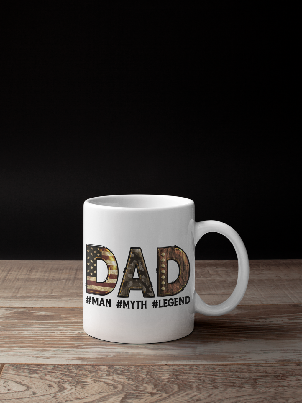 DAD #Man #Myth #Legend American Patriotic Coffee Mug - 16 oz.