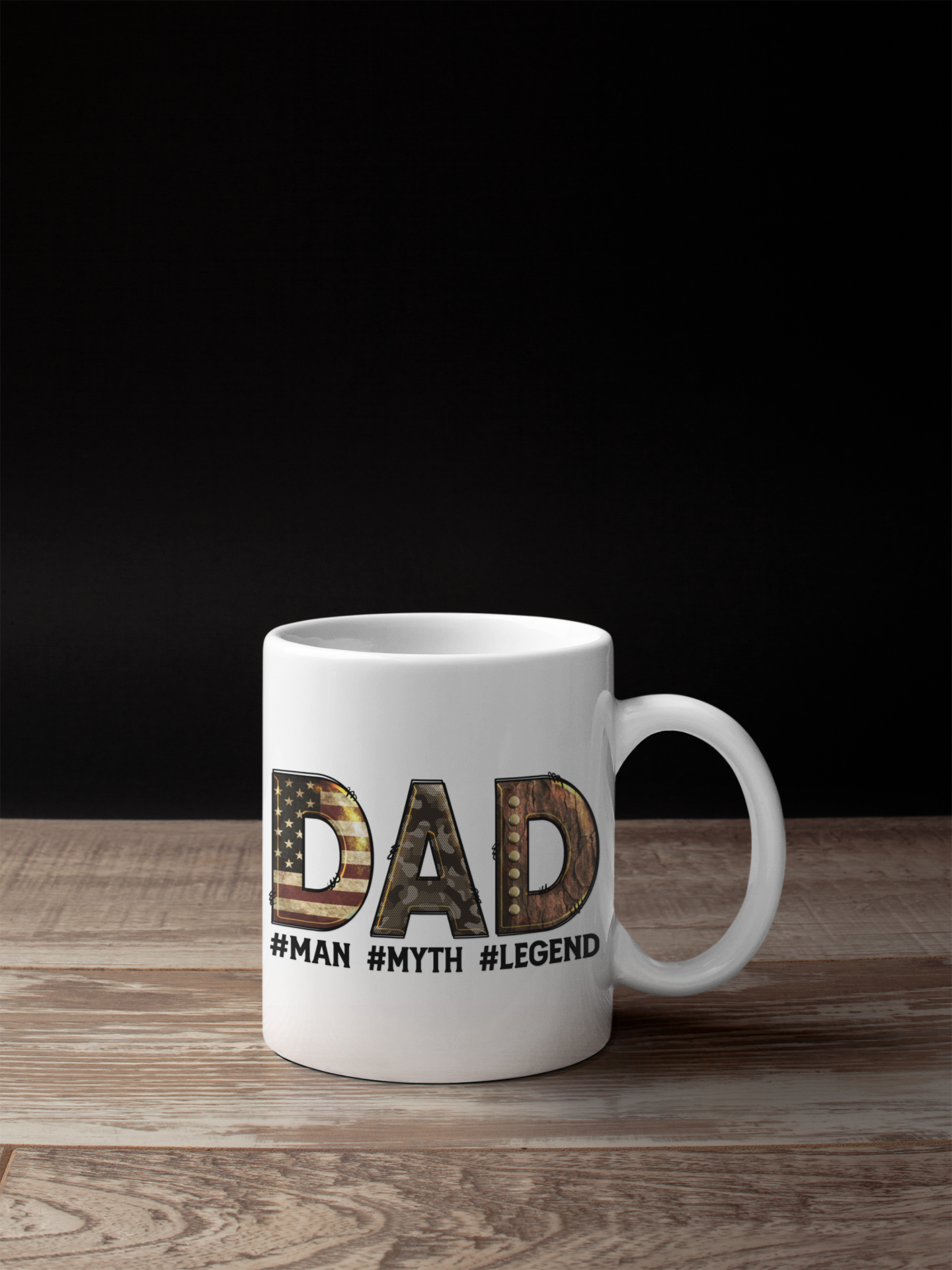 DAD #Man #Myth #Legend American Patriotic Coffee Mug - 16 oz.