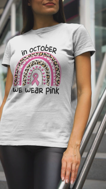 In October, We Wear Pink Boho Style Tee