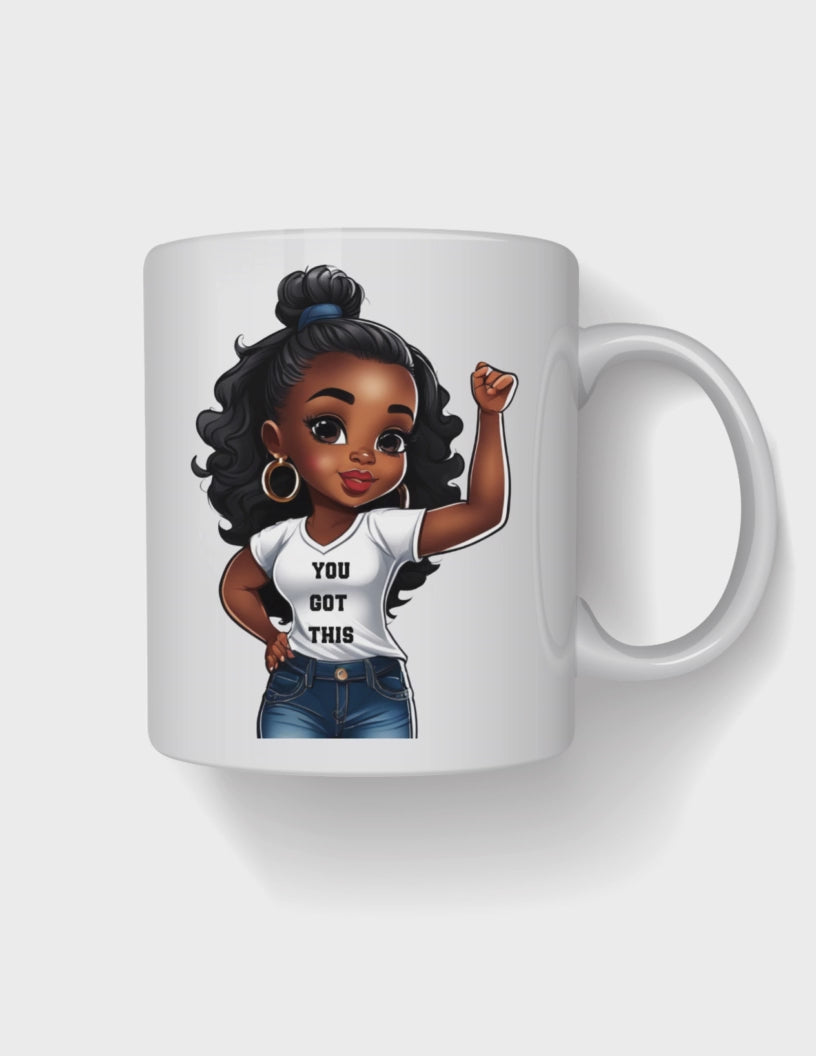 You Got This! Afro Girl 11 oz Coffee Mug