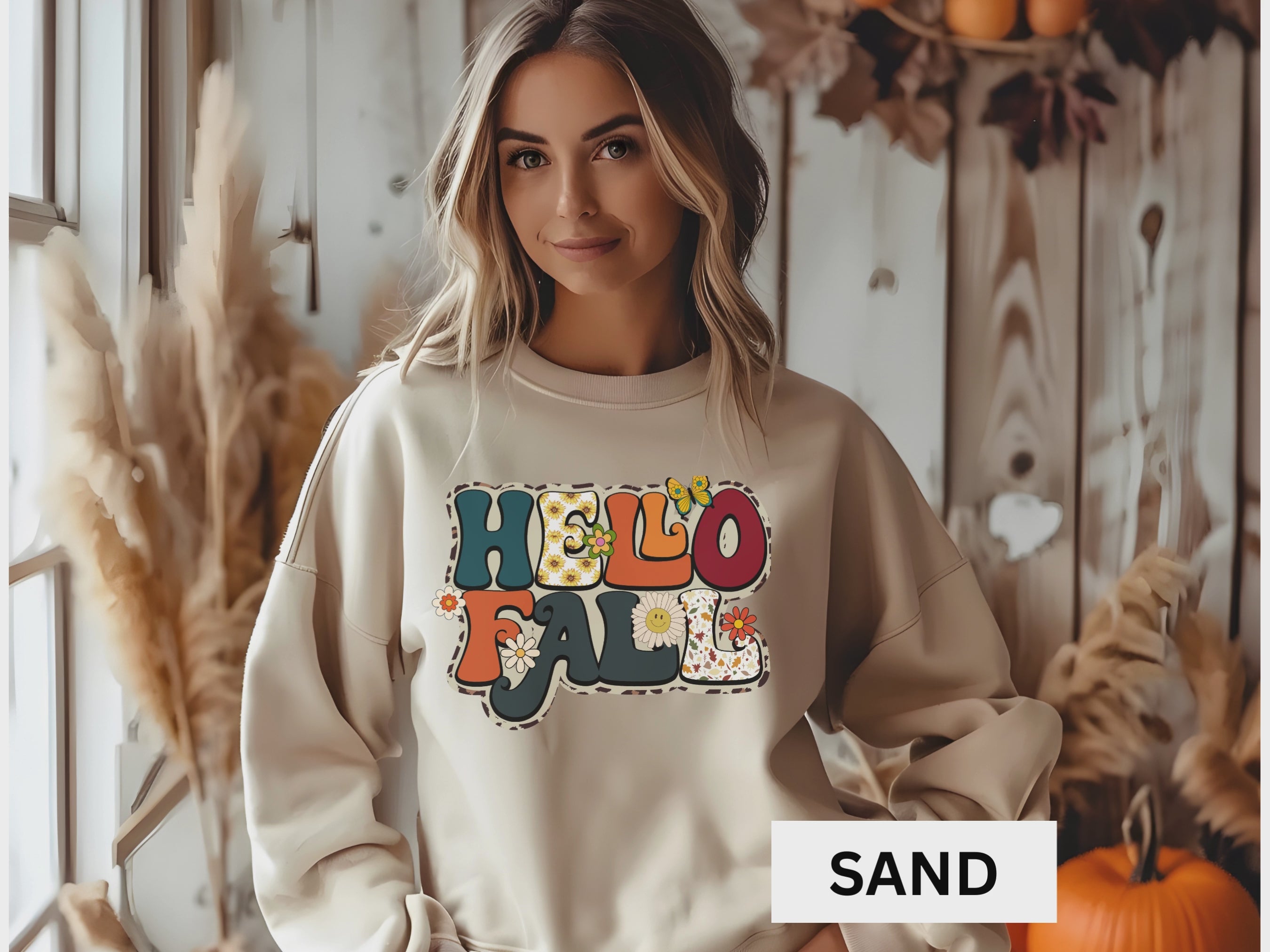 Retro Hello Fall Sweatshirt
