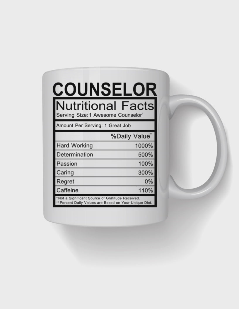 Counselor Nutritional Facts 11oz Ceramic Mug