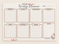 Elegant Floral Weekly Desk Planner Notepad | Monday–Sunday Planning Pad